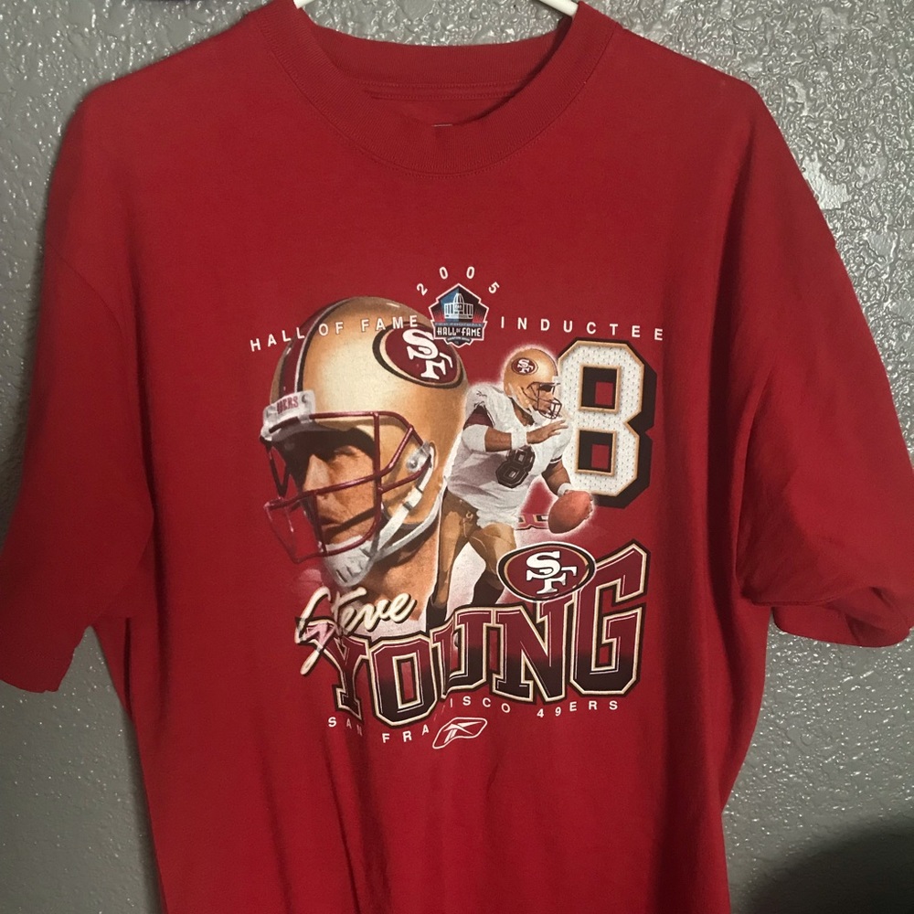 Steve Young Hall of Fame Inductee Reebok shirt